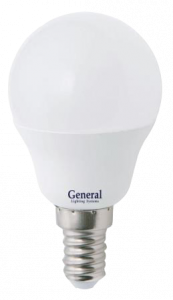 Лампа с/д GENERAL GLDEN-G45F-8 E14 8W 2700К (640900) шар