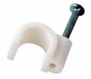 Скоба круглая для кабеля 7мм ( 50 шт.) EKF