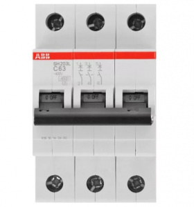 Выключатель автоматический SH203L 3Р 63A (С) 4.5кА ABB (2CDS243001R0634)