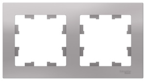 Рамка 2-м AtlasDesign алюминий SE ATN000302